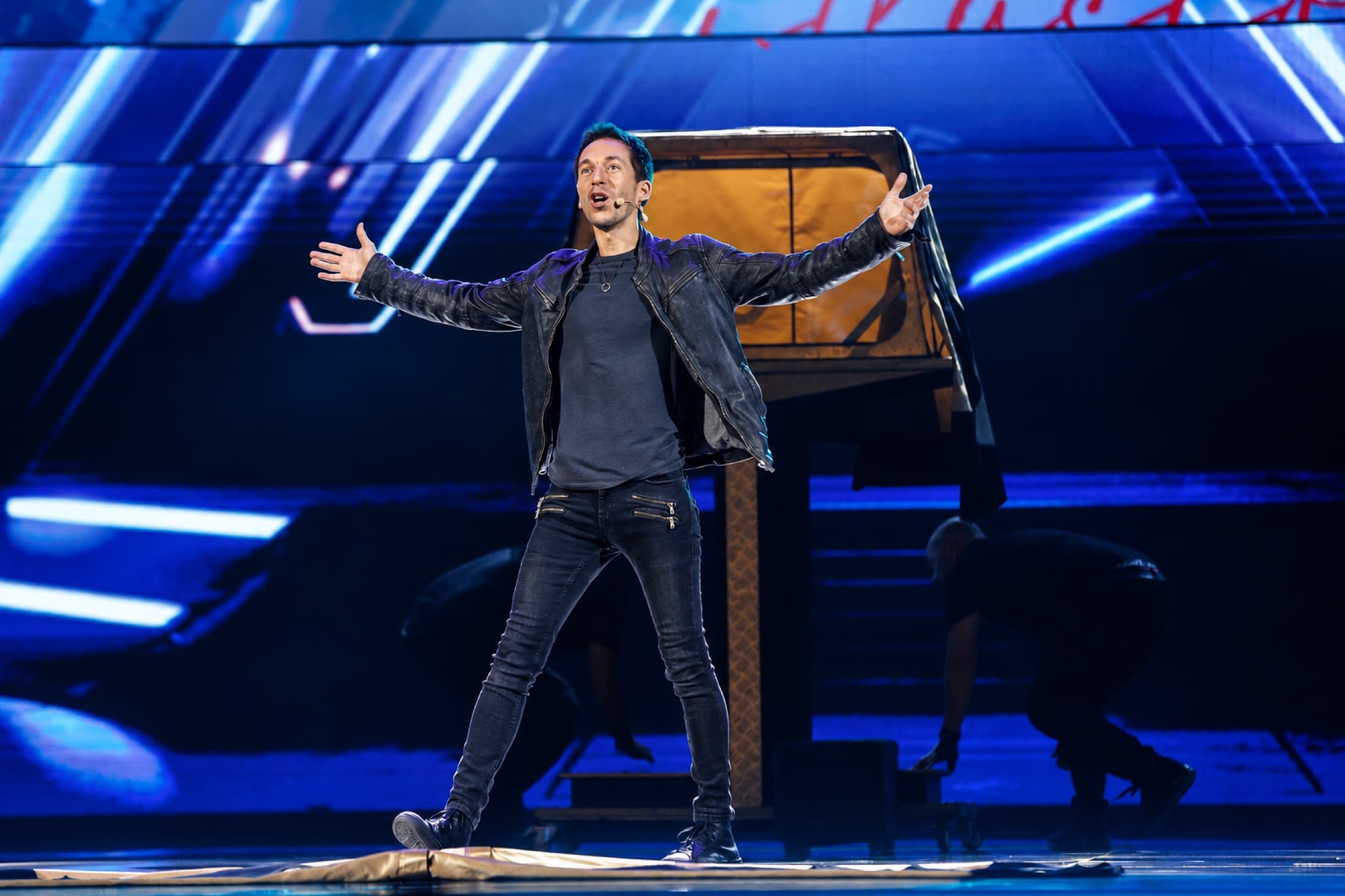 Jean Paul Olhaberry during the closing-night opening sequence of Festival de Viña del Mar 2024